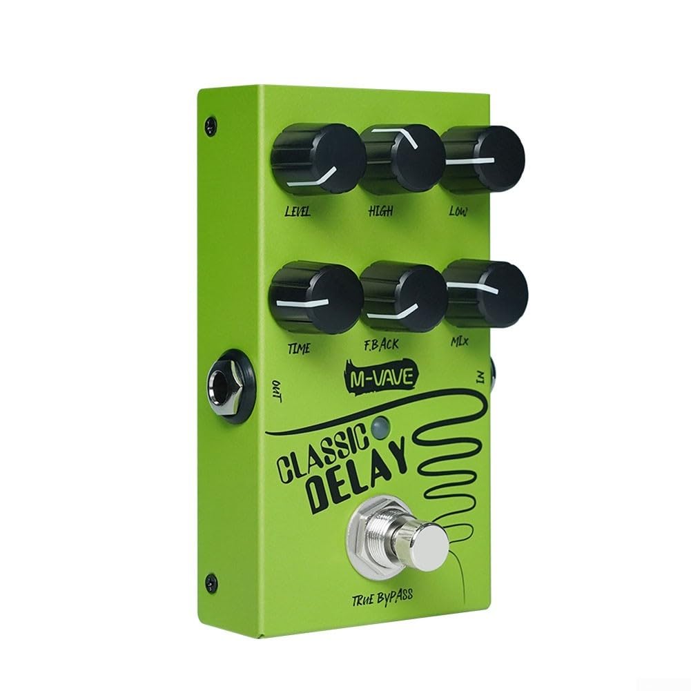 True Bypass Classic Delay Pedal con 600ms Tempo di ritardo massimo per esplorazione musicale