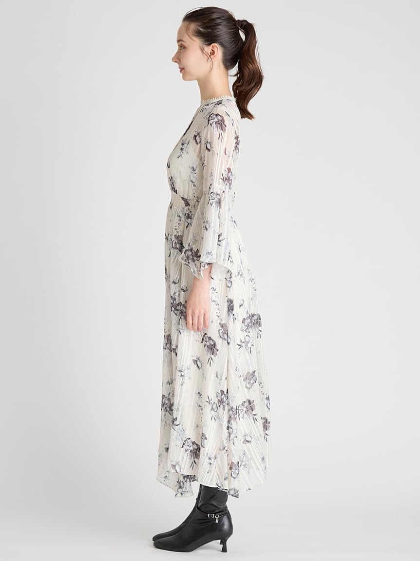 [セルフォード] フラワープリントフレアワンピースCWFO255024レディース