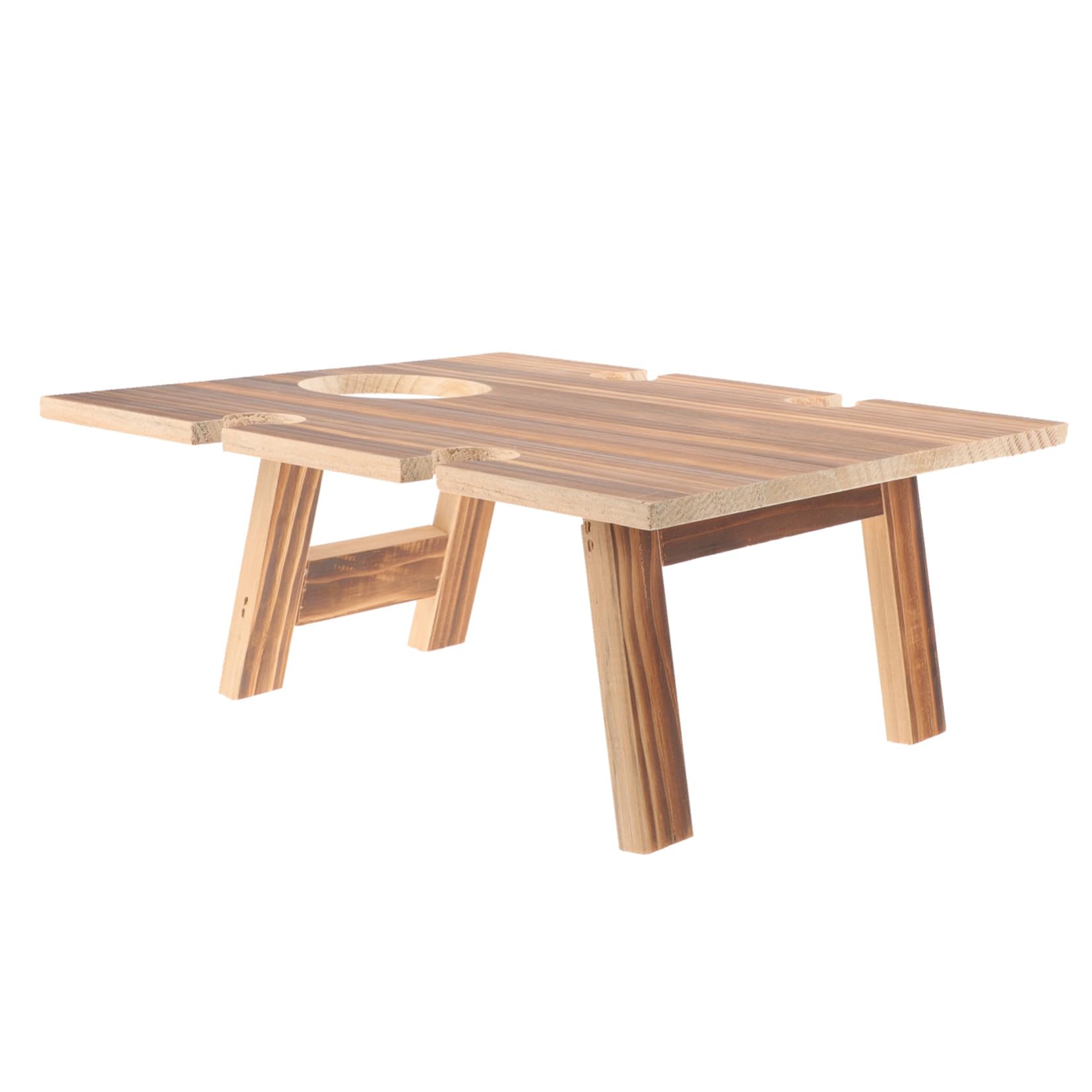 Table pique-nique pour vin portable en bois pour ne plus jamais renverser vos verres