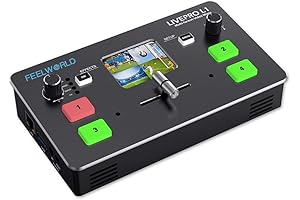 HDMI Camera Live Switcher FEELWORLD LIVEPRO L1 4K HDMI Inputs 2-Inch TFT USB 3.0