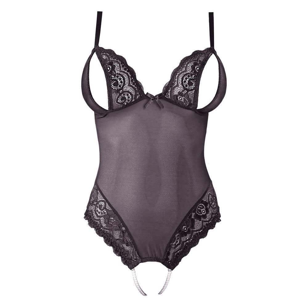 Cottelli Collection Cottelli Crotchless Mesh Body - Black - S