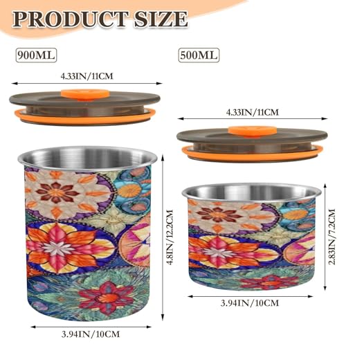 Contenedor hermético para café acero inoxidable 900ml miniatura 2