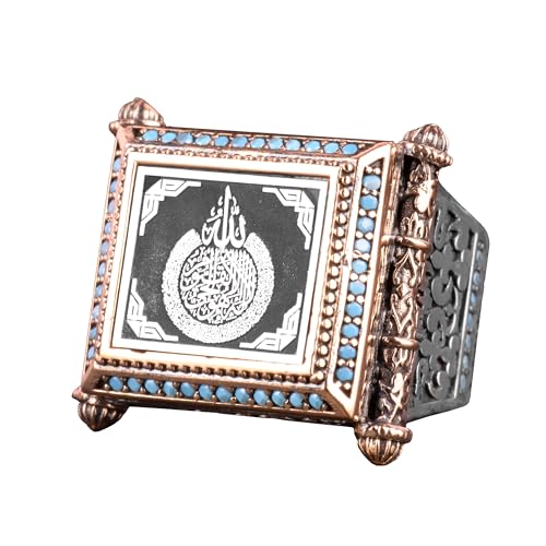 Bague Ayatul Kursi argent homme bague islamique sans pierre résolvant le besoin de sobriété