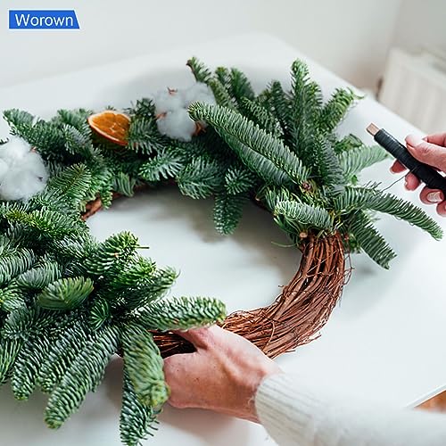 Worown 4 ghirlande di vite naturali (15 e 25 cm)