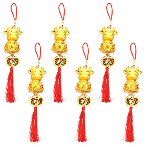 Bestoyard Chirtmas Decor 6Pcs Christmas Tree Ornament 2020 Chinese New Year Decorations Tassel Wall Hanging Pendant Nativity Ornaments #TOP5