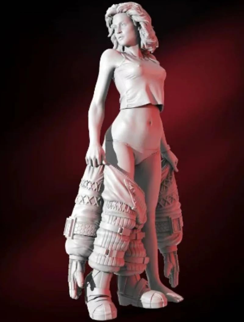 1/24 Scale Resin Figure Model Kit Alien Pantsuit Woman Warrior Hobby Miniature Model Kit Unassembled Unpainted DIY Diorama