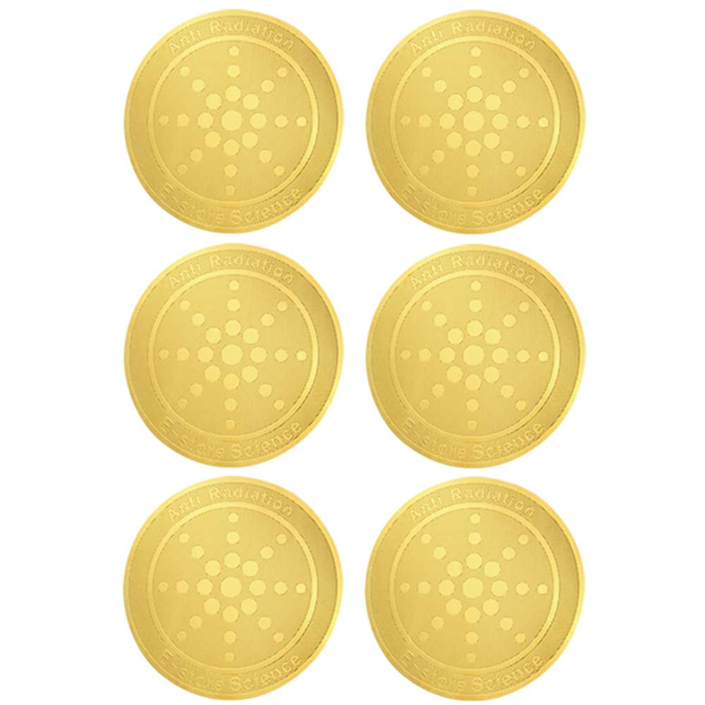 6 Pack Cell Phone Sticker for iPhone, iPad, MacBook, Laptop, Computer and All Electronic Devices Gold