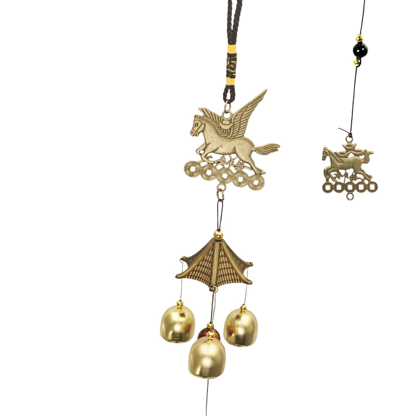 1 PC Lucky Wind Chimes Feng Shui Hanging Wind Chimes for Garden Good Luck Chinese Wind Bells with Coin Matel Bells Butterfly Cat，I