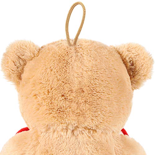 BRUBAKER Teddy Plüschbär mit Herz Rot - Ich Liebe Dich - 25 cm - Teddybär Plüschteddy Kuscheltier Schmusetier - Braun Hellbraun – Bild 7