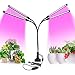 Lampe Horticole 80W, PDGROW Lampe de Croissance à LED pour Plantes D'intérieur avec 4 Têtes, Minuterie 3/9/12H, 9 Niveaux à Intensité Variable, Col de Cygne Réglable à 360°