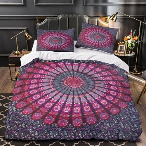 Housse de couette fermeture éclair ultra douce bleu violet