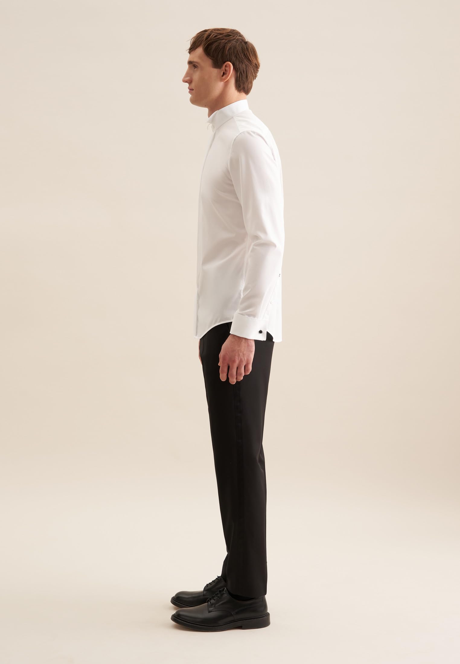 Chemise Business Seidensticker - Coupe Slim - sans Repassage - col Kent - Manches Extra Longues - 100% Coton