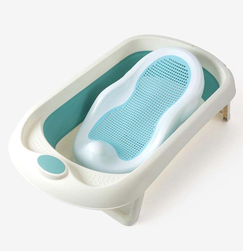 Baby Bath Seat with Soft Mat Backrest and Suction Cups Portable Infant Bath Seat for 6-24 Months (Green Boat)