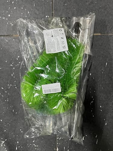 WDKXCN Telescopic Gutter Cleaner Tool with 6 Telescopic Poles and 2 Cleaning Brushes, Cleaning Leaves Debris Window Gutter Hanging Light - Image 8