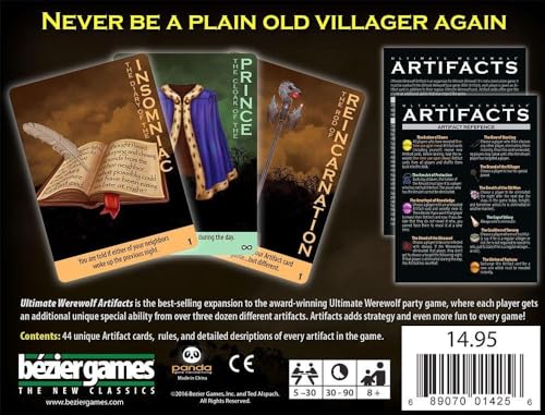 Ultimate Werewolf Artifacts - Expansión para juego de mesa de bluffing, edición 2da, para 3 a 30 jugadores, a partir de 8 años miniatura 5