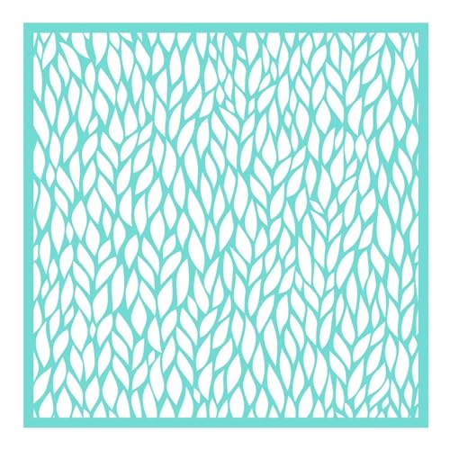 MANGOUSONG Screen Printing Kit,25.3x25.3cm Small Leaf Silk Screen Stencils Reusable Silkscreen Print Kit for Printing Handbag Decoration Template ?Seal Tool