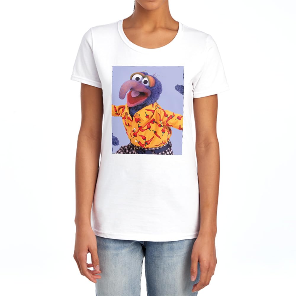 Disney Women's White The Muppets Gonzo Pose T Shirt, Medium