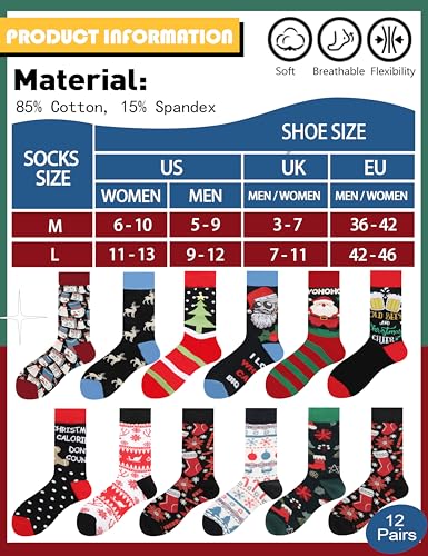 Image of MOGGEI Funny Socks for Men Women Fun Cozy Crazy Novelty Fashion Breathable Printed Cotton Boot Socks