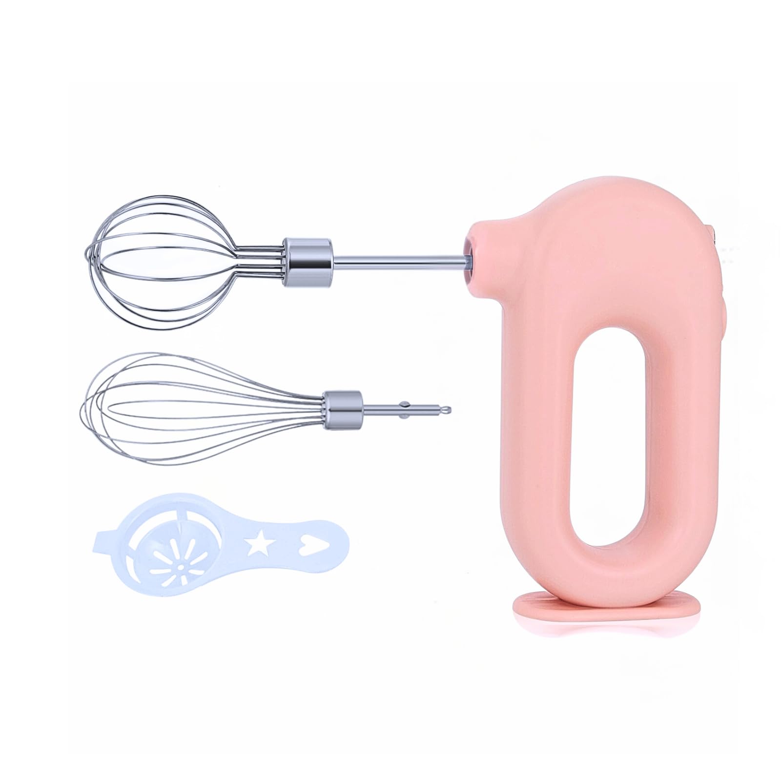 Wynboop MINI Household Cordless Electric Hand Mixer USB Rechargable Handheld Egg Beater with 2 Detachable Stir Whisks 4