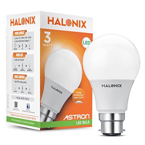 Image of Halonix Astron Base B22 3-Watt LED Bulb (Pack of 4, Cool Day Light)