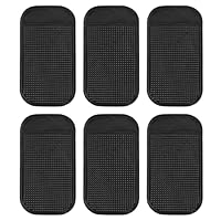 6 Stück Auto Armaturenbrett Anti Rutsch Matten, rutschfeste Anti Rutsch Pads für Handy, Schlüssel, Münzen & Brille, Wiederverwendbare Auto Antirutschmatte als Ablage Auto 14×8 cm