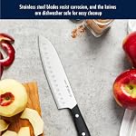 HENCKELS Definition 14 Couteau de cuisine en pièces ensemble- Couverts professionnels, Couteaux d'auto-affûtage pour l'étuvage, le givrage, le dégivrage & Couper