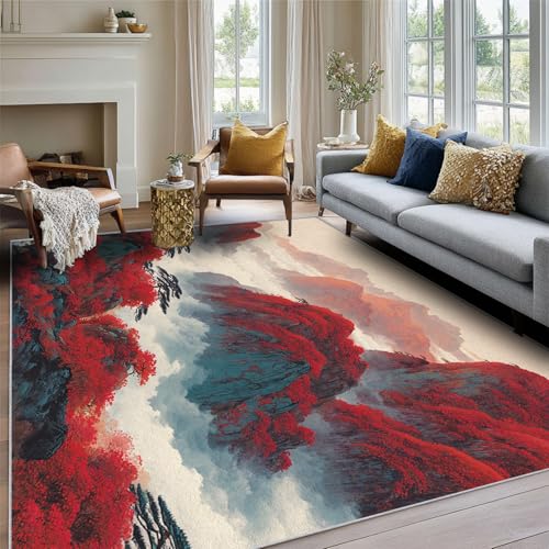 5x7 Mountain Landscape Chinese Rug