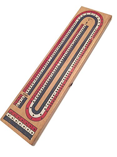 Preisvergleich Produktbild Classic Wooden Cribbage Board - 3 Lanes - 9 pegs