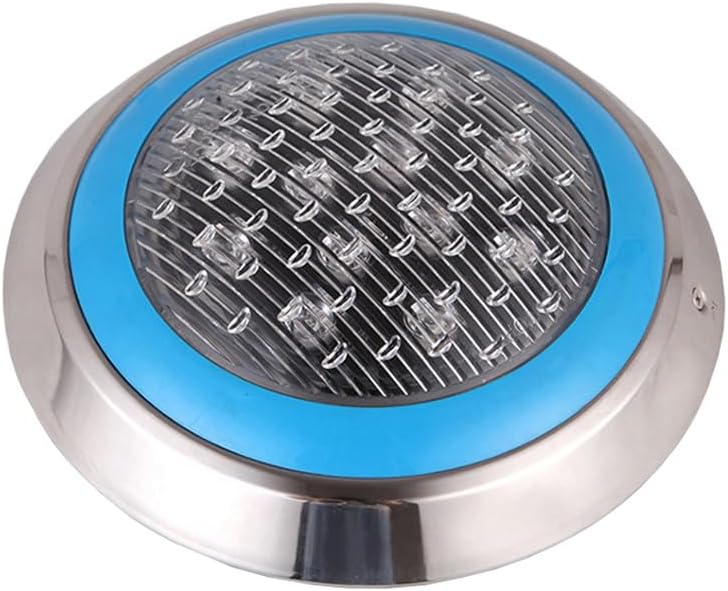 DC 24V 12W LED Outdoor Pool Lamp Waterproof IP68 Submersible Wall Lights,Stainless Steel Fish Pond Underwater Light,Ice Blue