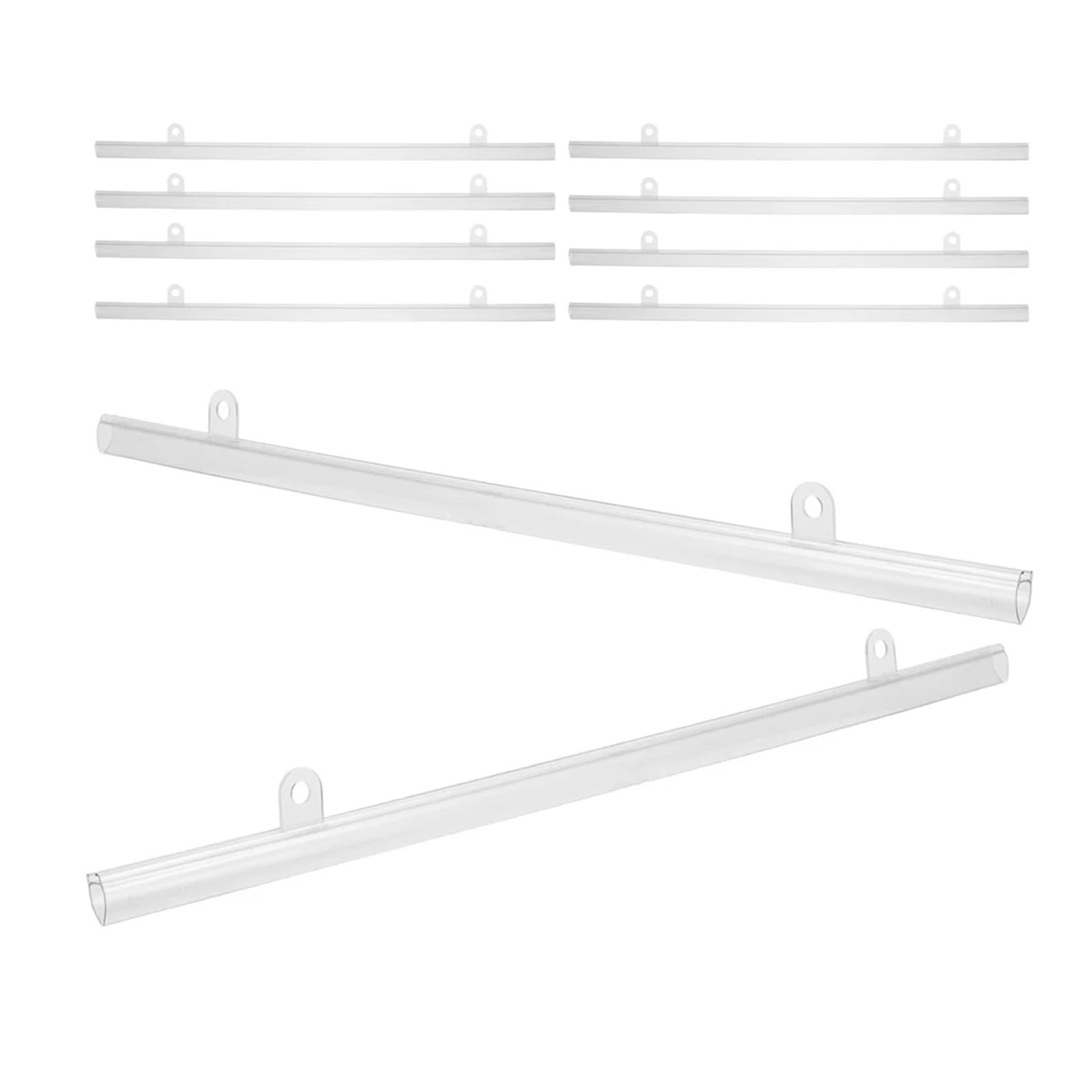 Dhyuacn One Color Pvc Poster Hanger Rails 10Pcs Pvc Poster Hanging Rods Plastic Display Rail For Posters Paintings Banners Commercial Advertising Decor Wall Mount Tool