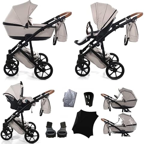 Original Junama SPACE 2in1 3in1 4in1 Regenschirm Modularsystem Kombikinderwagen + Original Zubehör Exclusive Prams Cover