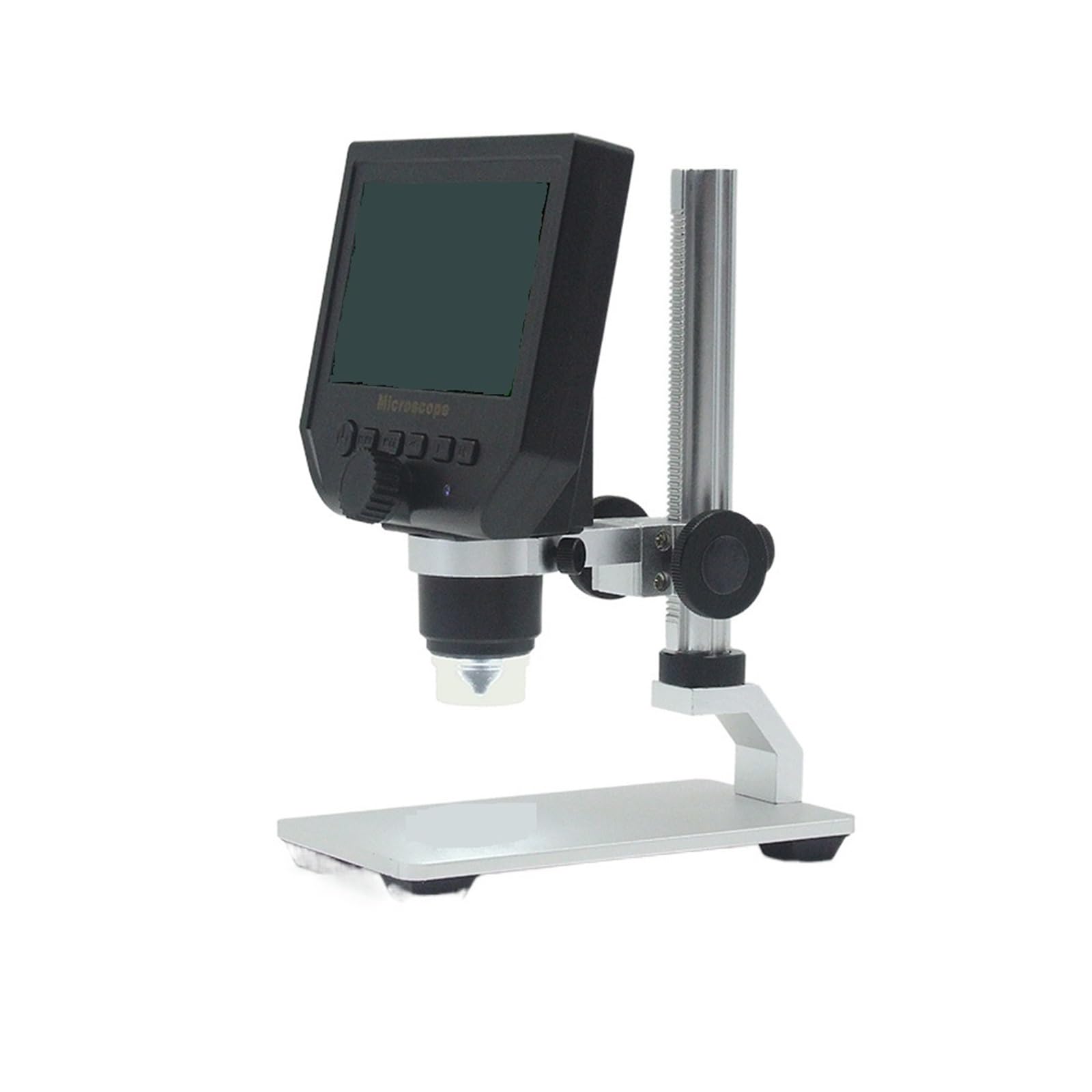 Przenośny Mikroskop Cyfrowy LCD Z Mikroskopem Cyfrowym O Wysokiej Jasności 8 LED Coarse And Fine Focus(Metal Stand)