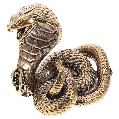 Figura de Serpiente de Latón Macizo Decorativa miniatura 1
