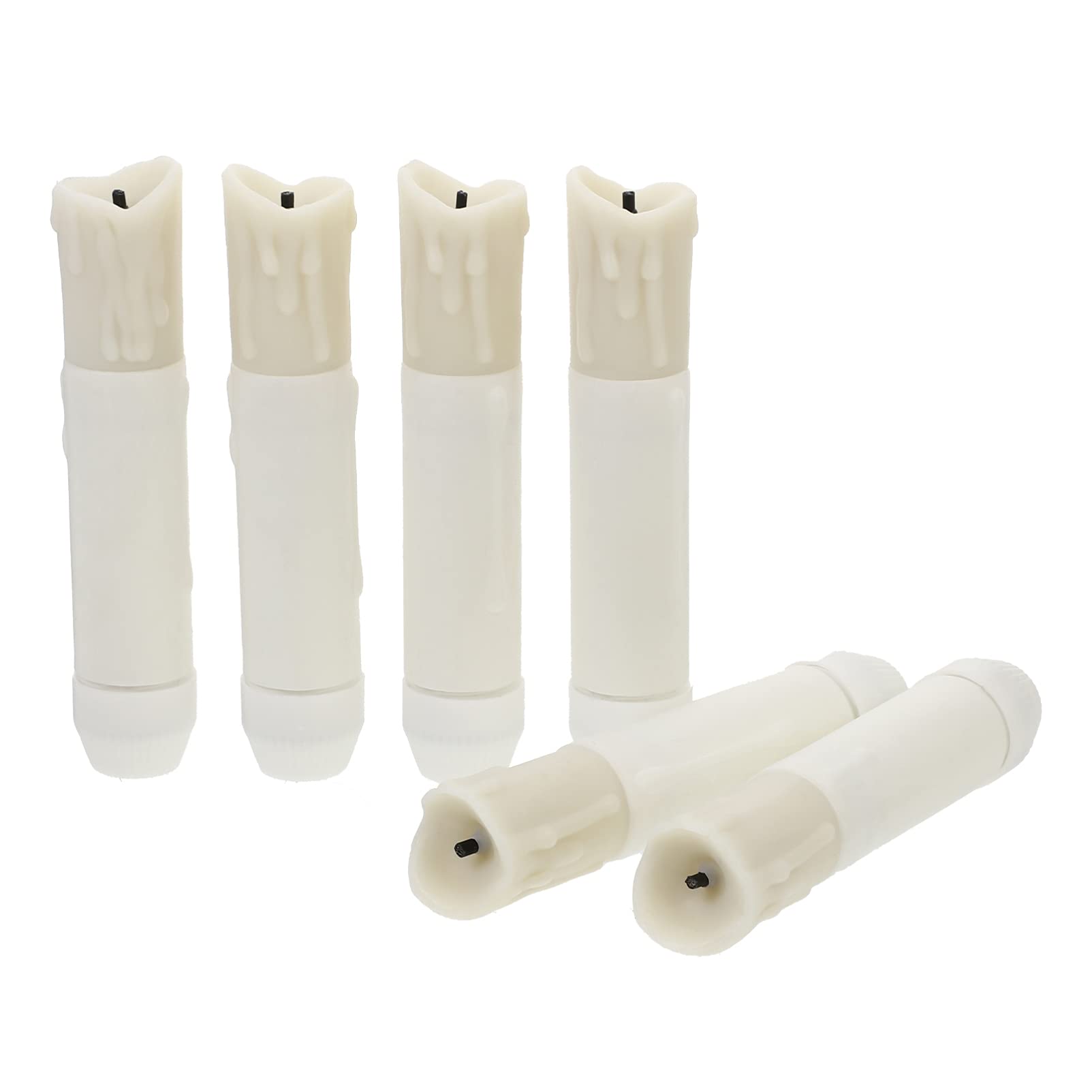 Amosfun 12PCS/ Set LED Candle Light Pillar Flickering Flameless Candles Electronic Candle Lights LED Tea Lights Candles for Bar Home Cafe Warm White Light 2. 1x2. 1x10. 5cm