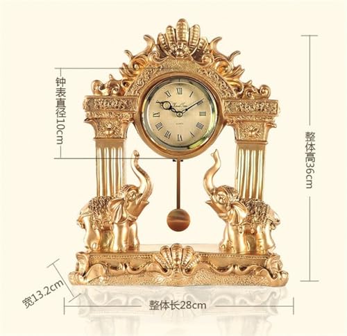 Reloj decorativo retro de péndulo para mesa de salon y chimenea rustica 3