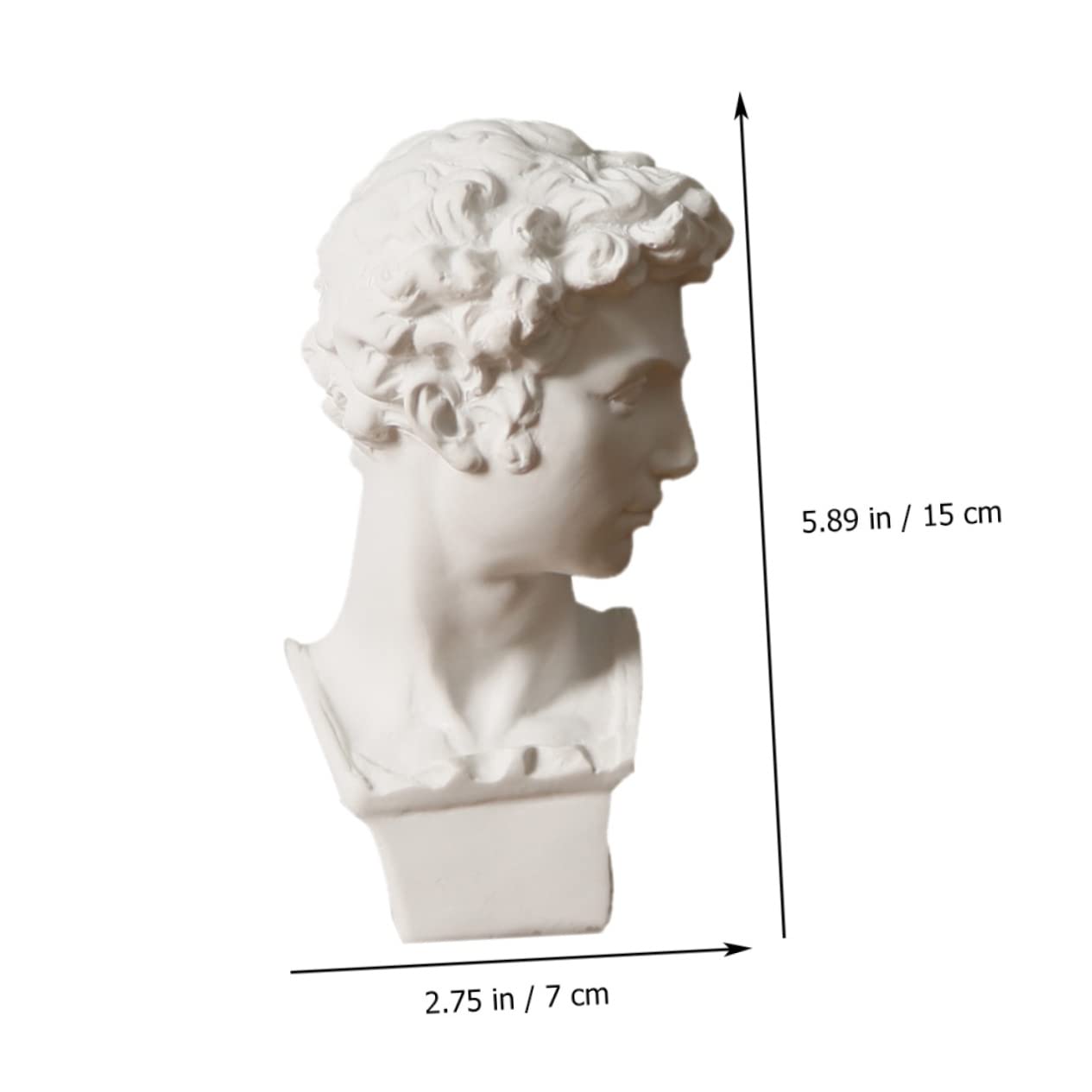 HOODANCOS Mini Resin Statue Head Figurine Art Sketching Statue Decorative Sculpture