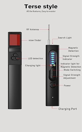 Miniatura 7 de HYO&ZOY Detectores de cámara oculta, detector GPS, protector de privacidad, señal de RF/magnético/error/detector de dispositivos ocultos para