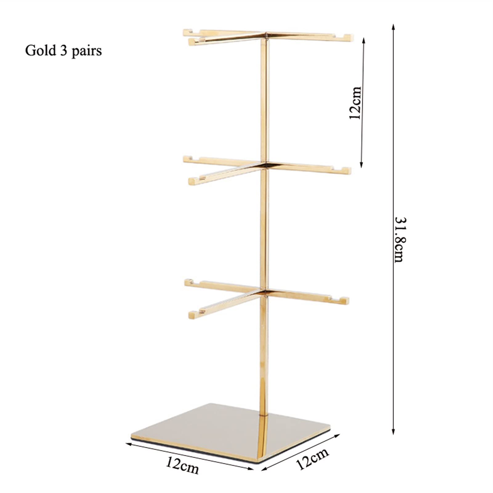 Brillenhalte Gläser Brillen Metall Gold Schwarz Display Ständer Regal Gläsern Display Show Stand Halter Rack 5 Größen Optionen Brillenständer (Color : 1)