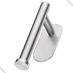 Suporte de Papel Higiênico Aço Inox com Adesivo 3M – Sem Furo, Resistente à Umidade, Fixação Forte, Design Moderno para Banheiro – Fácil de Instalar e Limpar