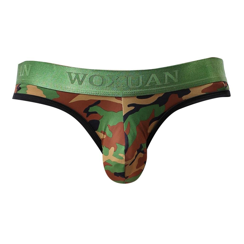 Men Camo Thong G String Pouch Tanga Camoue Underwear Brief Green S | Clothing Shoes & Accessories | Mens Clothing | Underwear | 1 Piece Men Thong-image-5