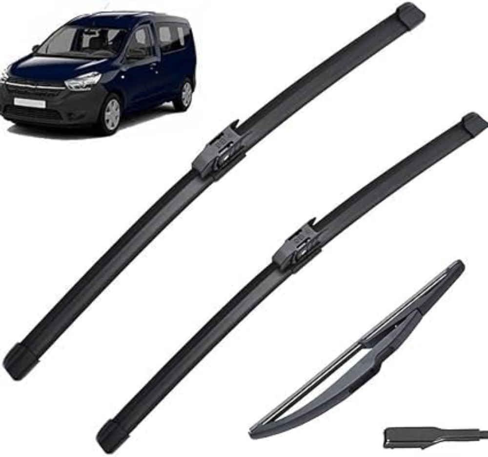 NYSLDSCO Premium Exact Fit Windscreen Wiper Blades for Renault Dacia Dokker 2016-2020 Durable Natural Rubber Easy Fit for a Quiet and Streak Free Wipe