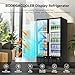 BODEGACOOLER Commercial Merchandiser Refrigerator, 2 Glass Door Display Refrigerator, 27.02 Cu.Ft Upright Beverage Display Cooler with Soft LED Light, Adjustable Shelves, 4 Strong Castors(Black)