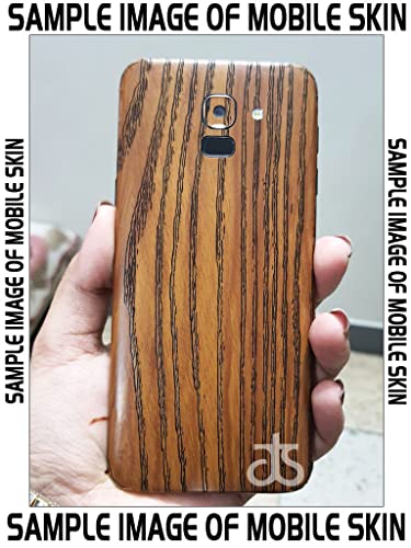 Image of AtOdds - Compatible for iPhone 15 - Mobile Back Skin Sticker - Lamination - Back Screen Guard Protector Film Wrap (Coverage - Back+Camera+Sides) (Design - Caramel Wood)