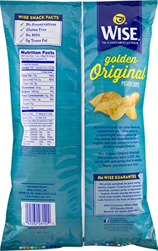 Wise Golden Original Potato Chips 5.75 Oz 3 Bags image 4