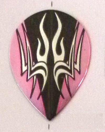 25 Sets #3596 AmeriThon Pink On Black Tribal Dart Flights