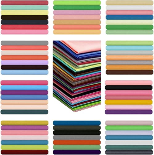 YUMILI 70 sztuk bawełnianych materiałów patchworkowych, pakiety materiałowe, patchwork, bawełniane wiązki, 30 x 30 cm, bawełna, do samodzielnego wykonania, wzór kwiatowy, do szycia i rzemiosła