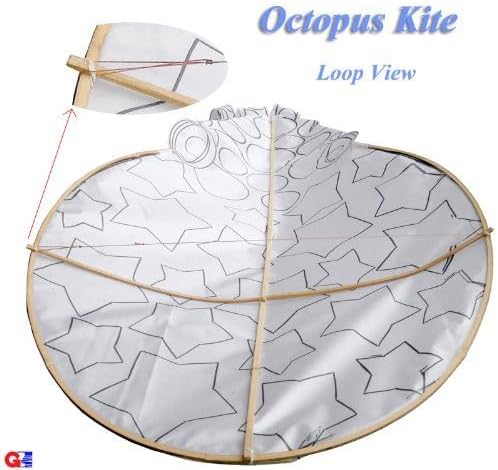 G&Z Kid's Coloring Kites - Pack of 12 Octopus Kites - Bamboo Framed Handmade