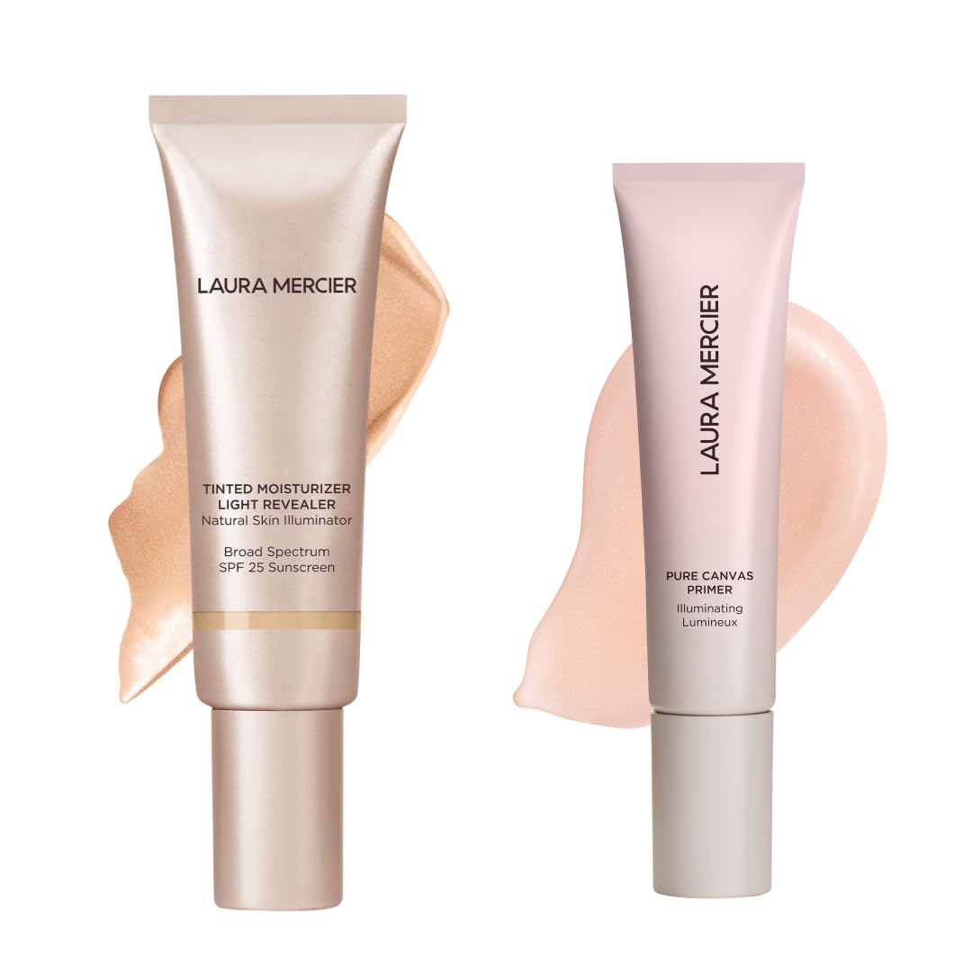 Laura Mercier Tinted Moisturizer Light Revealer with SPF 25 Luminous Finish Shade 1W1 Porcelain and Pure Canvas Primer