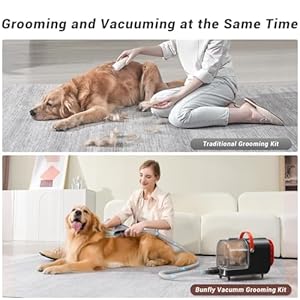 Bunfly Dog Hair Vacuum  Pet Grooming Kit  13000kpa Powerful Suction 99 Pet Hair Removal 35l Capacity 16 Grooming Tools for Dogs Cats  More Home Cleaning Blackorange  Cucciolini Doodles Bunfly dog hair vacuum  pet grooming kit  13000kpa powerful suction 99 pet hair removal 3 5l capacity 16 grooming tools for dogs cats  more home cleaning  blackorange   cucciolini doodles