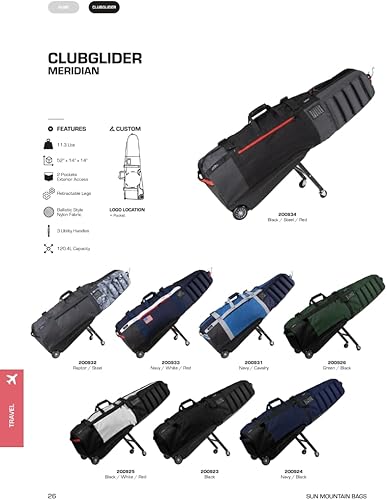 Miniatura 8 de Sun Mountain Bolsa de viaje Golf ClubGlider Meridian Club Cover Negro